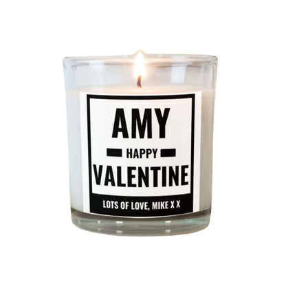 Personalised Bold Valentine Candle