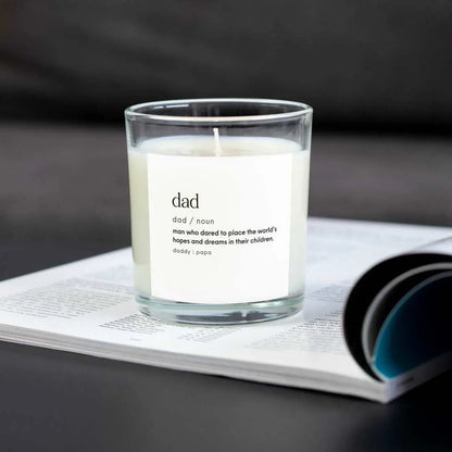 Personalised Dad Noun Candle | Gifts for Dad