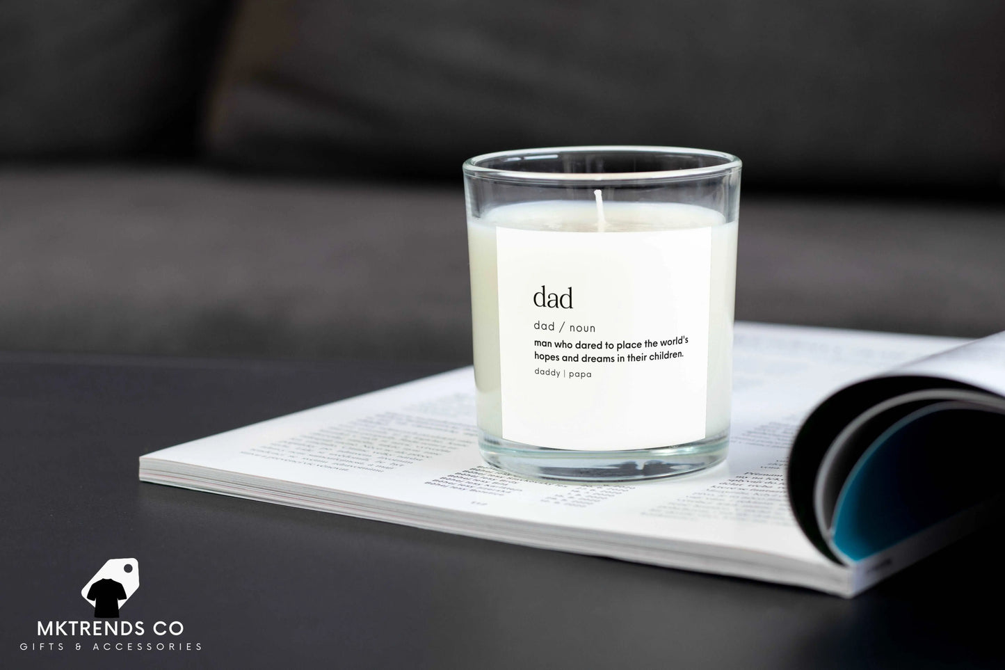 Personalised Dad Noun Candle | Gifts for Dad