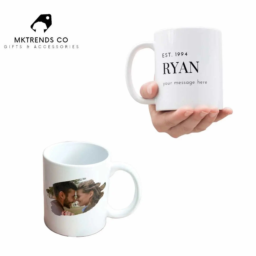 Personalised Established In Photo Mug