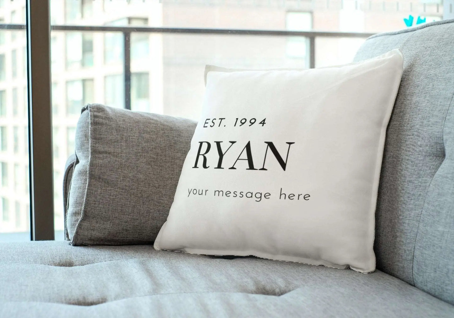 Personalised Established & Text Cushion