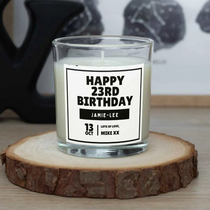 Personalised Friend Happy Birthday Candle