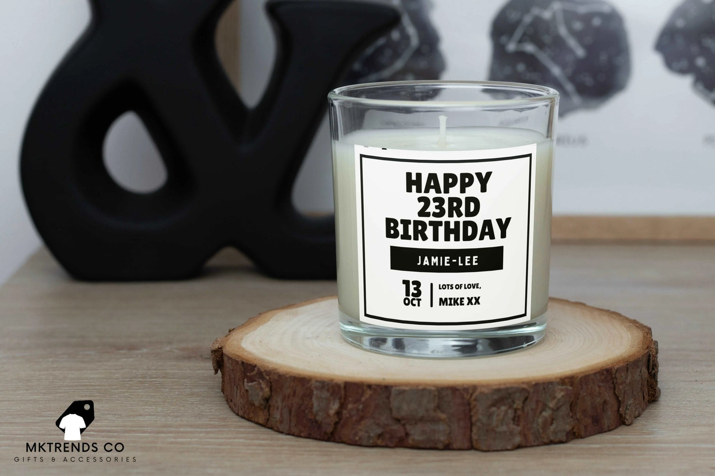 Personalised Friend Happy Birthday Candle