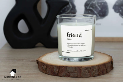 Personalised Friend Noun Candle | Gifts for Friend