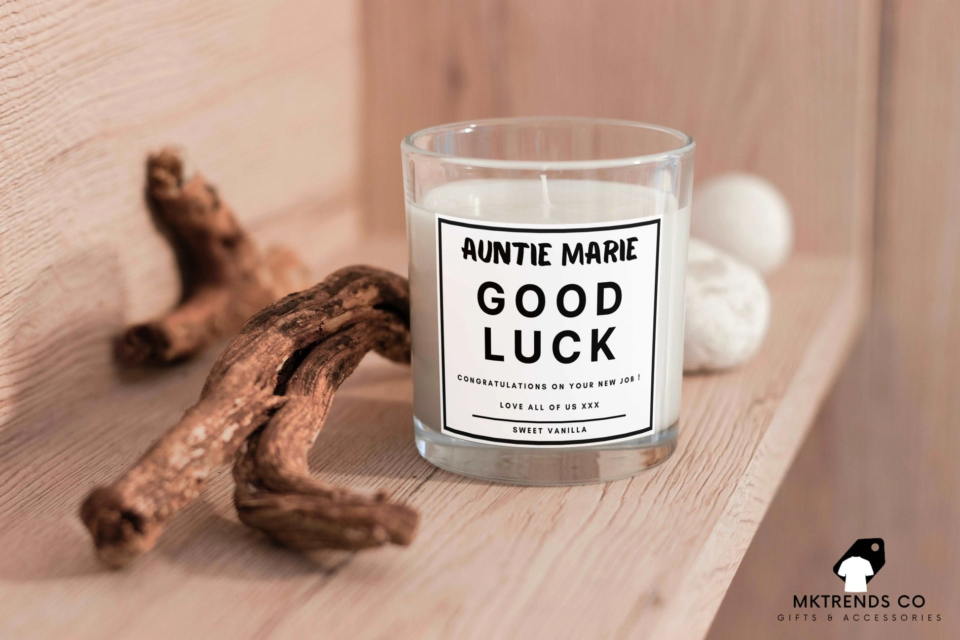 Personalised Good Luck Auntie Candle | Gifts for Auntie