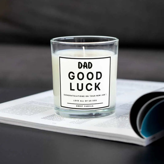 Personalised Good Luck Dad Candle | Gifts for Dad