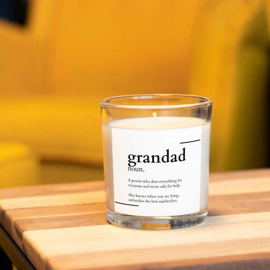 Personalised Grandad Noun Candle | Gifts for Grandad