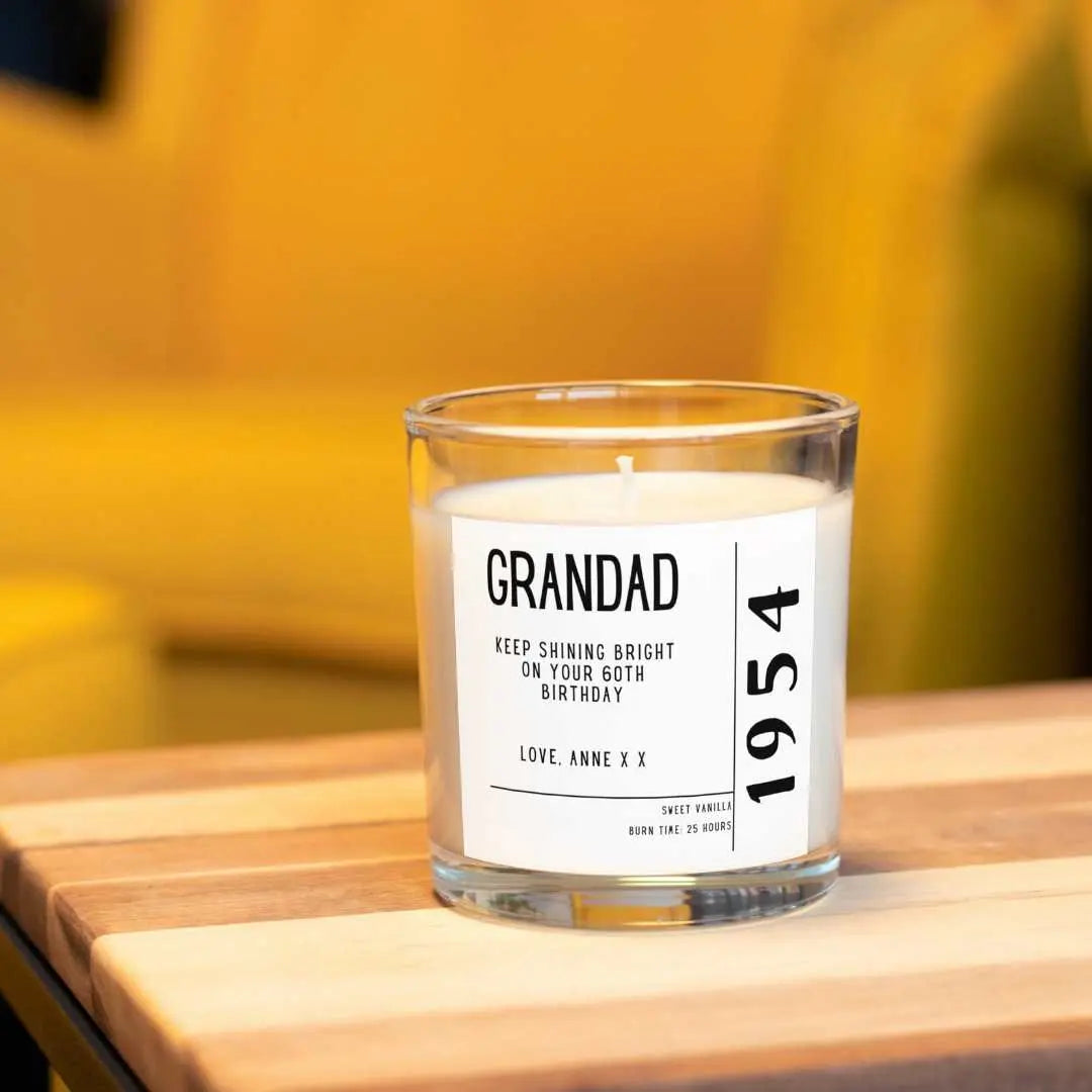 Personalised Grandad Special Year Candle | Gifts for Grandad