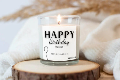 Personalised Happy Birthday Balloon Candle