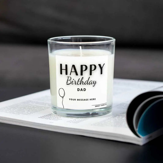 Personalised Happy Birthday Dad Balloon Candle | Birthday Gifts for Dad