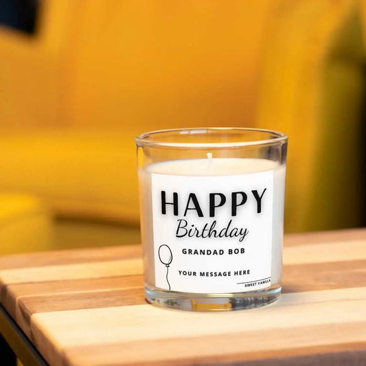 Personalised Happy Birthday Grandad Balloon Candle | Birthday Gifts for Grandad