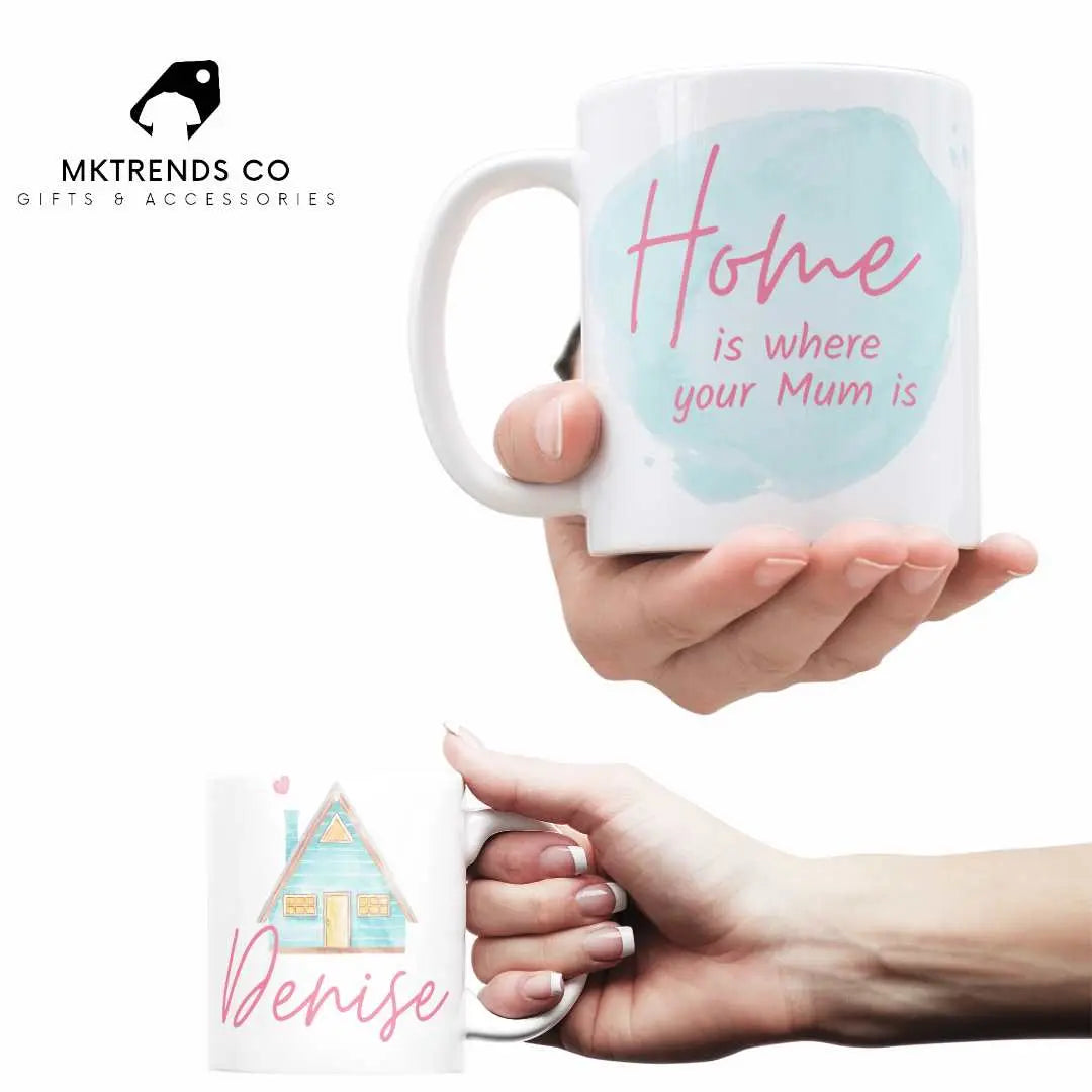 Personalised Home Is Where Mum Is Mug