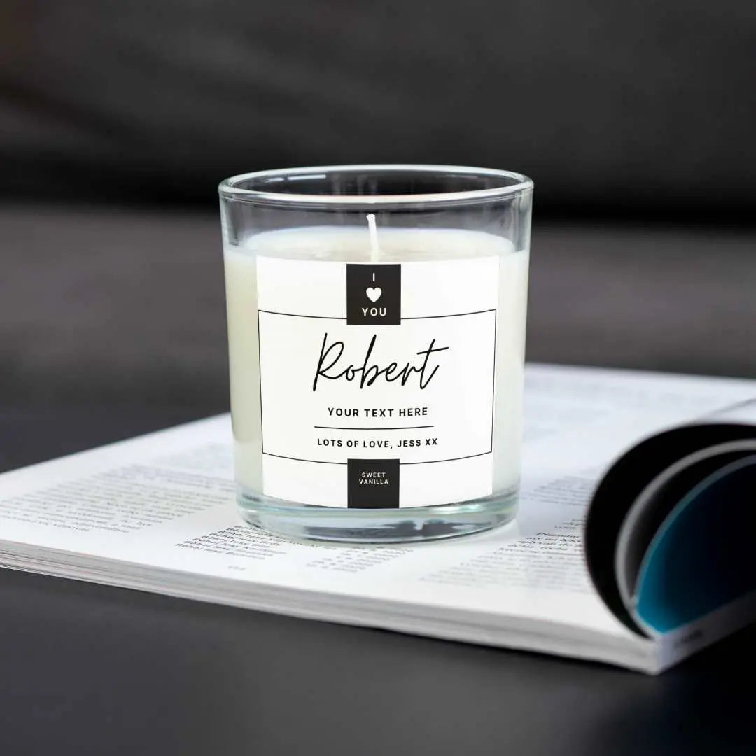 Personalised I Love You Boyfriend Candle | Gifts for Boyfriend