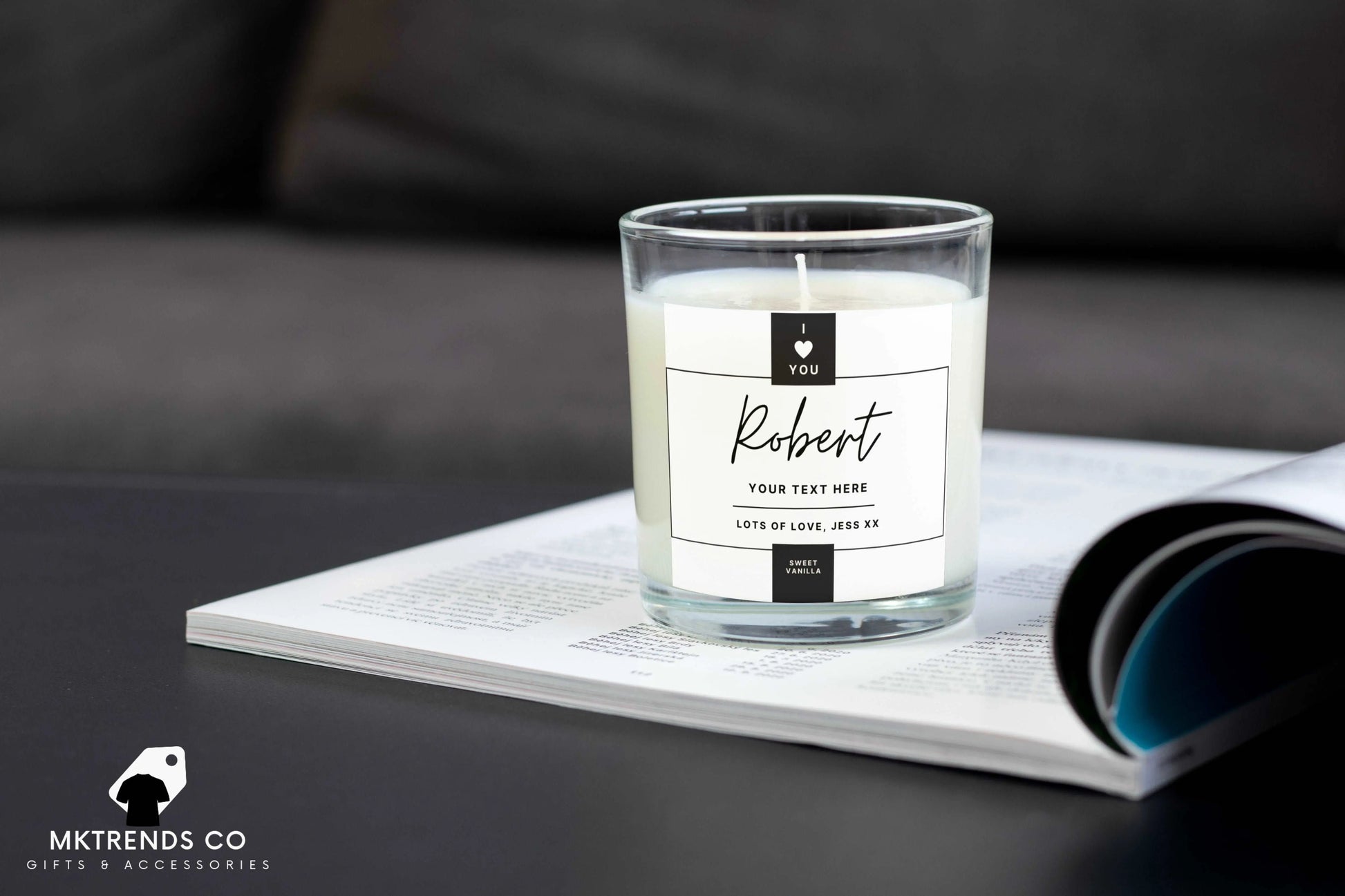 Personalised I Love You Boyfriend Candle | Gifts for Boyfriend