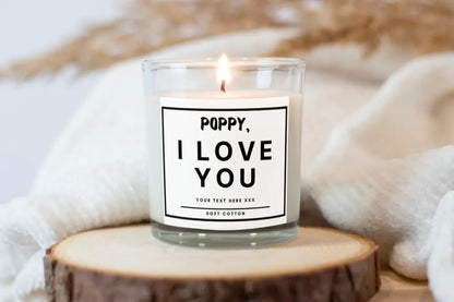 Personalised I Love You Valentine Candle