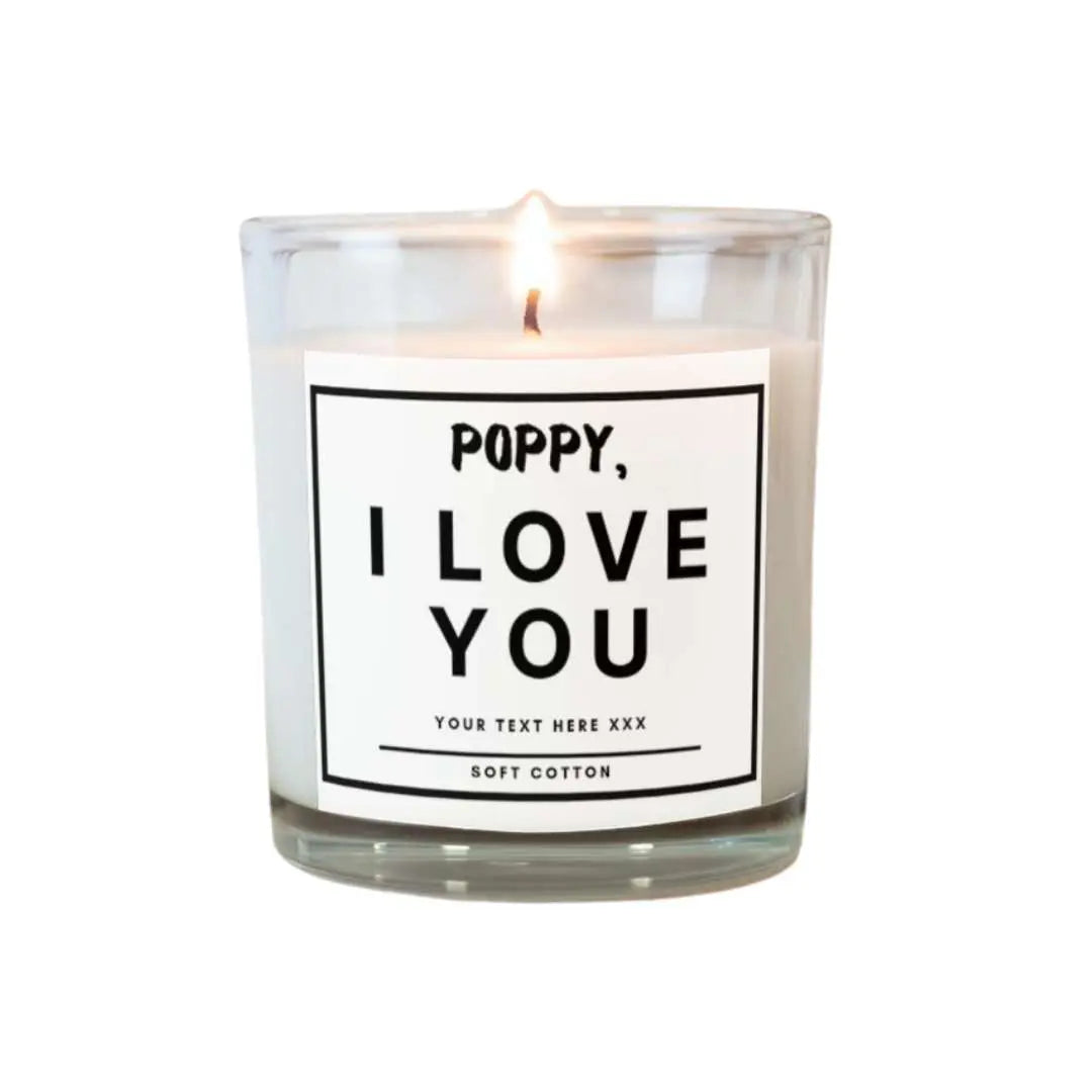 Personalised I Love You Valentine Candle