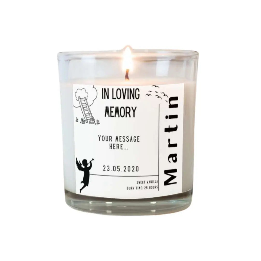 Personalised In Loving Memory Memorial Candle