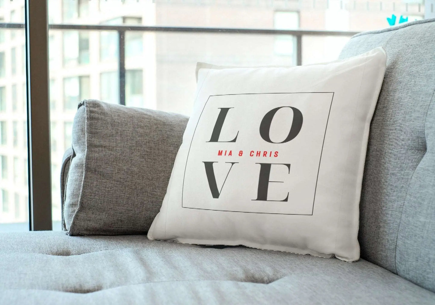 Personalised LOVE Custom Name Cushion