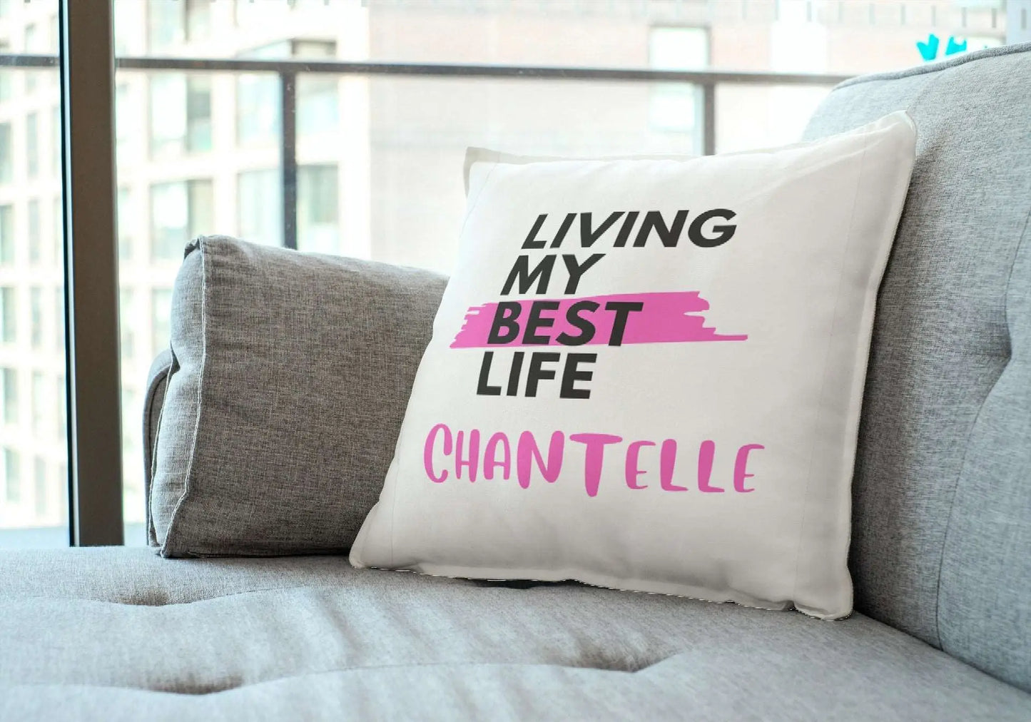 Personalised Living My Best Life Cushion