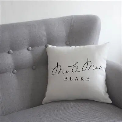 Personalised Mr & Mrs Cushion