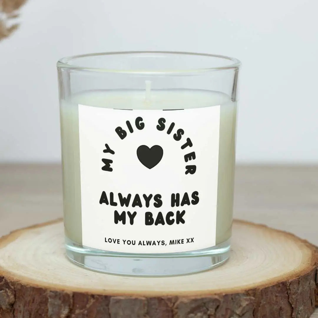 Personalised My Big Sister Candle