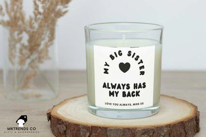 Personalised My Big Sister Candle