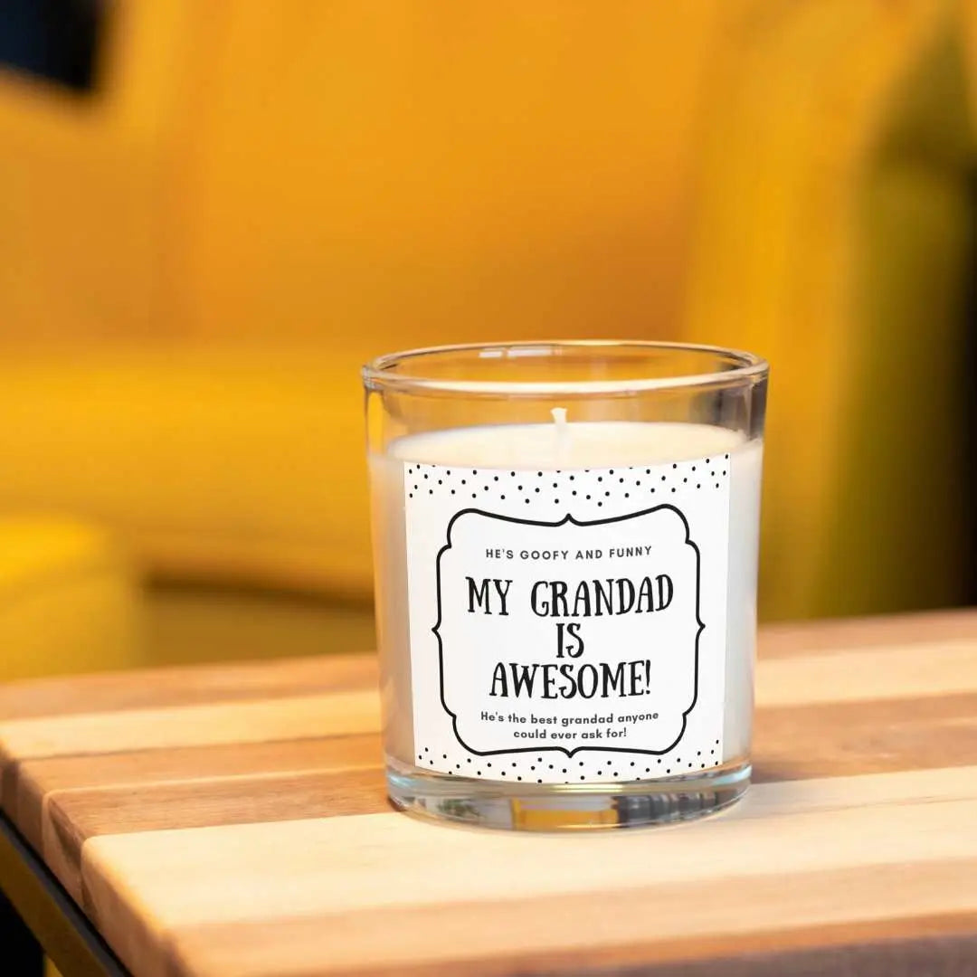 Personalised My Grandad Is Awesome Candle | Gifts for Grandad