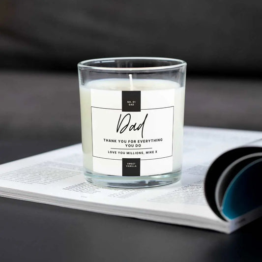 Personalised No.01 Dad Candle | Gifts for Dad