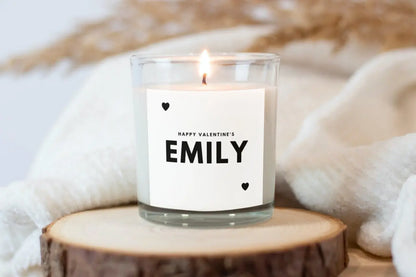 Personalised Simple Name Valentine Candle