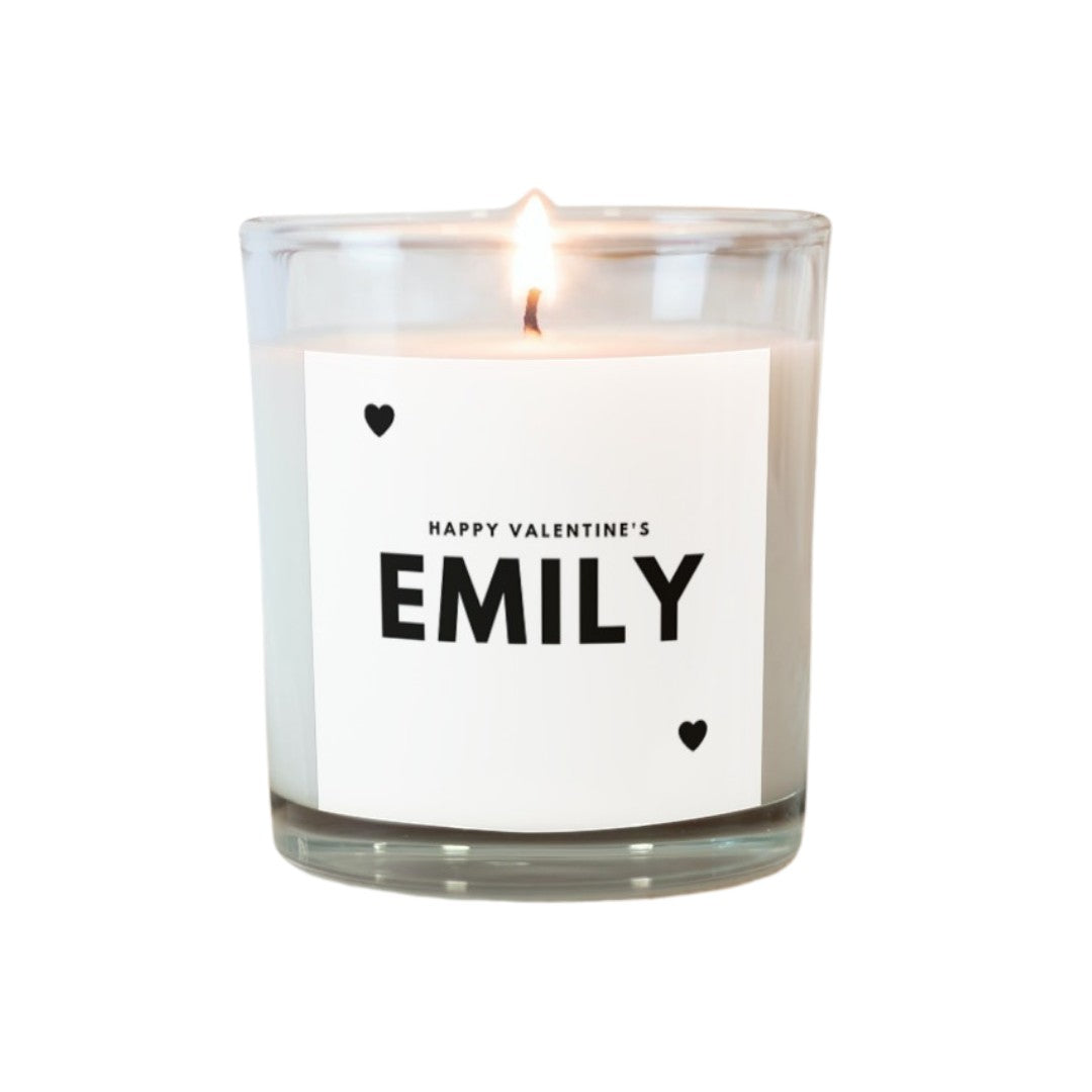 Personalised Simple Name Valentine Candle