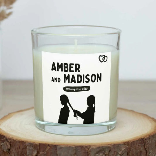 Personalised Twin Sister Candle