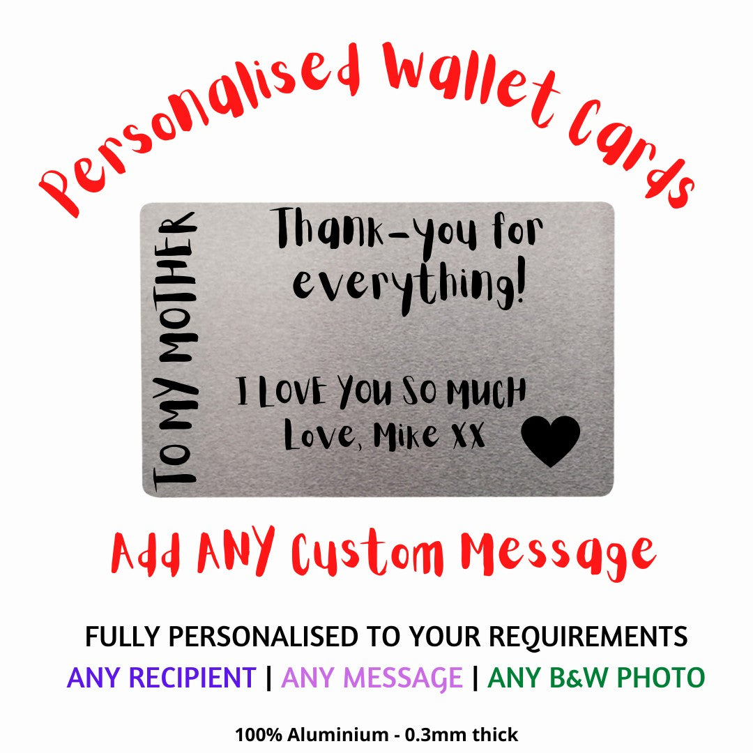 Photo Wallet Card Gift | Any Message Wallet Card