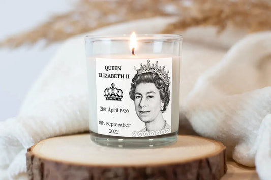 RIP Queen Elizabeth Personalised Candle | In Loving Memory HRH MKTrends Co