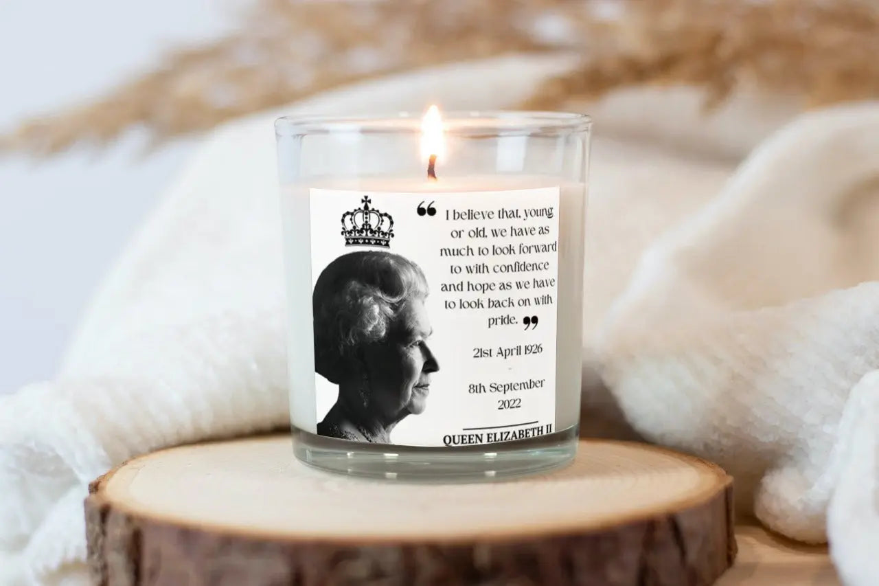 RIP Queen Elizabeth Quote Candle | HRH Remembrance Gift MKTrends Co