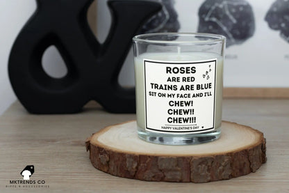 Roses are Red Rude Personalised Candle | Valentine's Gift MKTrends Co