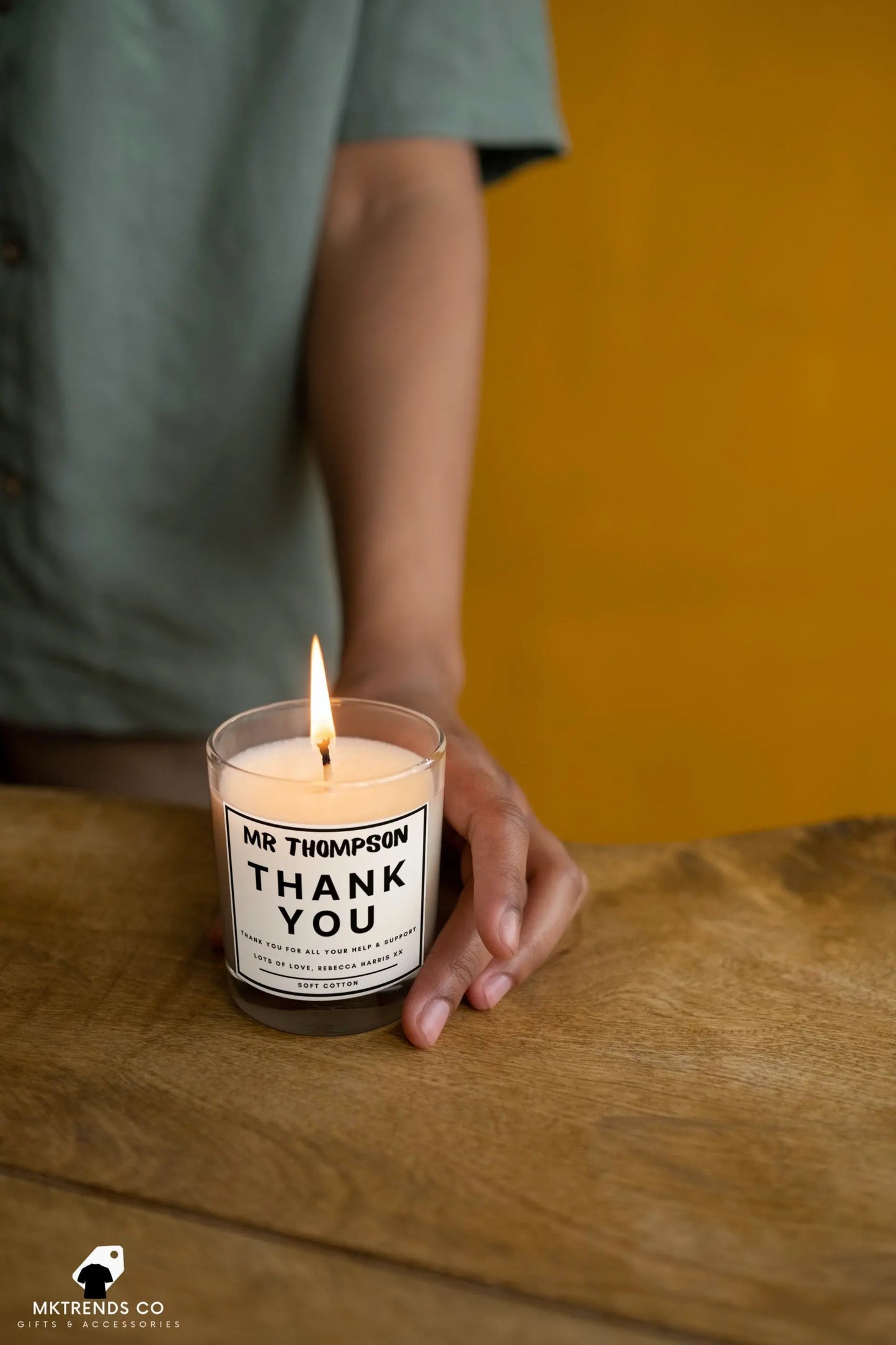 Thank You Teacher Personalised Candle | Gifts for Teacher MKTrends Co