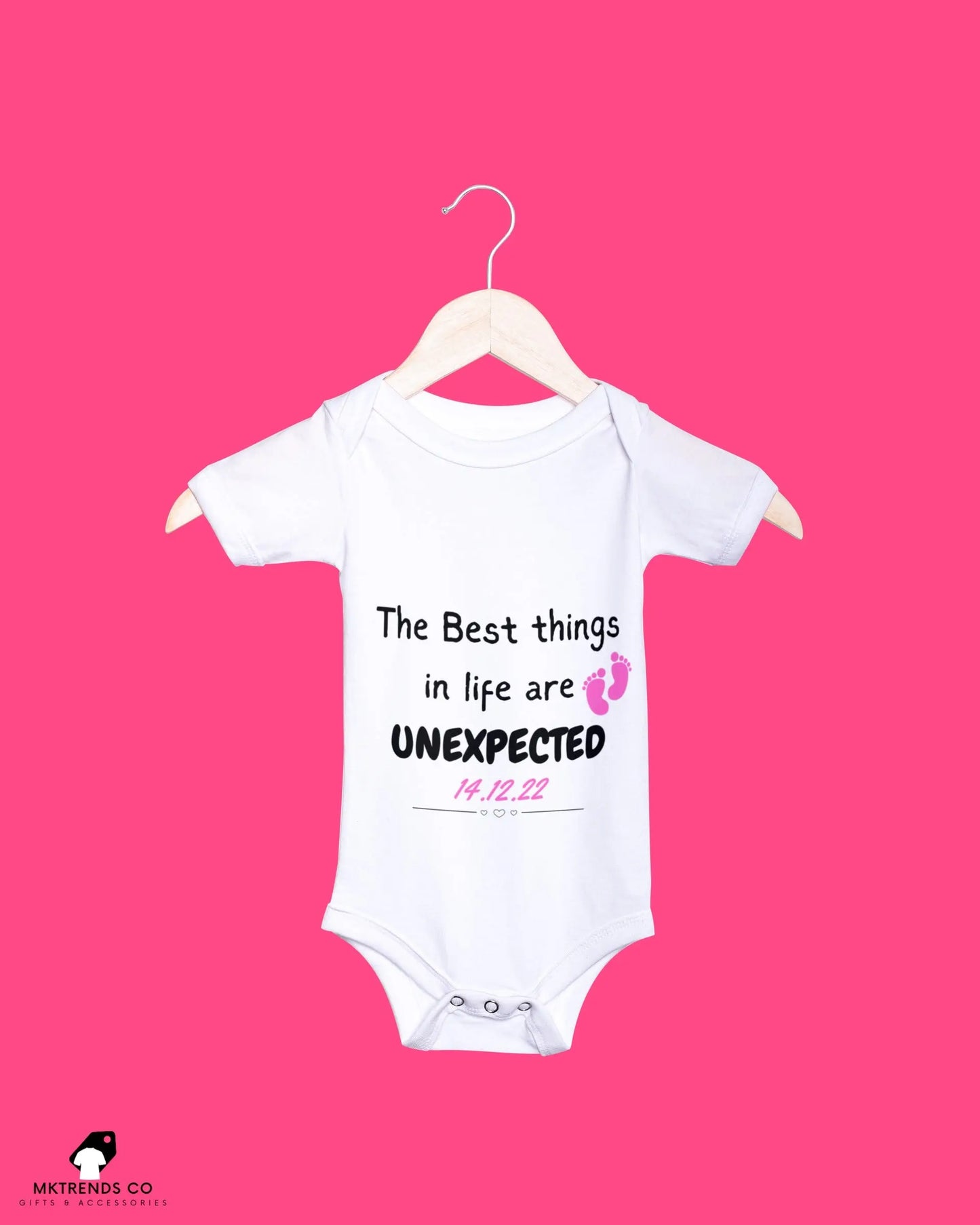 Unexpected Arrival Baby Grow  | Personalised Baby Grow MKTrends Co