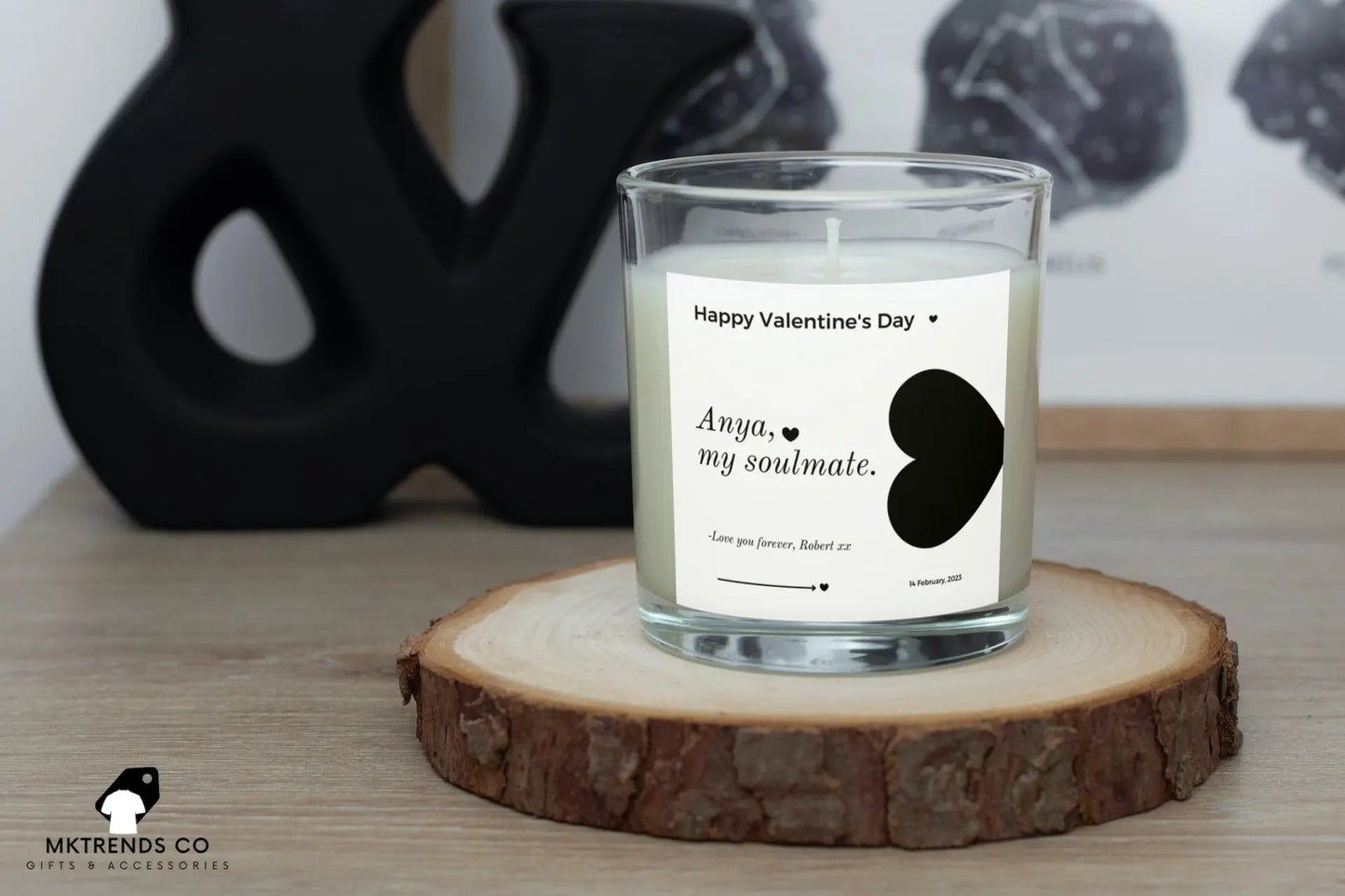 Valentine's Day Soulmate Personalised Candle | Valentine's Gift MKTrends Co