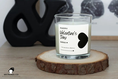 Valentine's Heart Personalised Candle | Valentine's Gift MKTrends Co