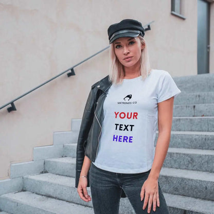 Women's Custom Text Personalised T-Shirt