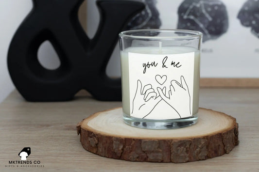 You & Me Personalised Candle | Valentine's Gift MKTrends Co