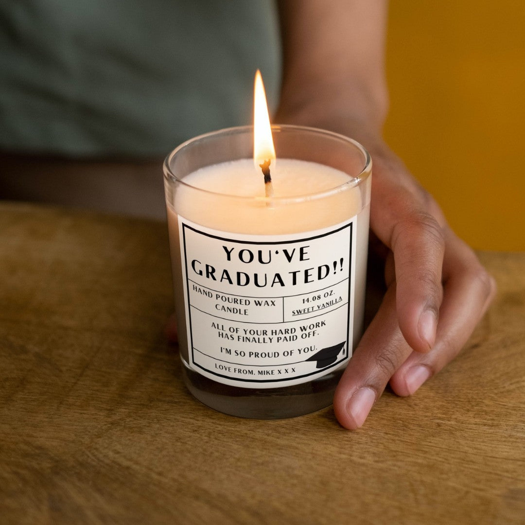 You've Graduated Personalised Candle | Graduation Gifts